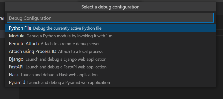 VSCode Python debug