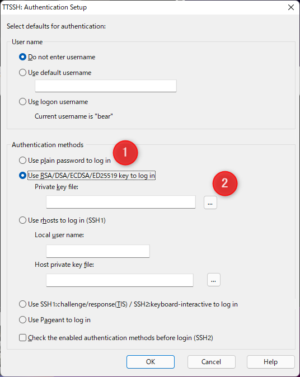 Tera Term Login