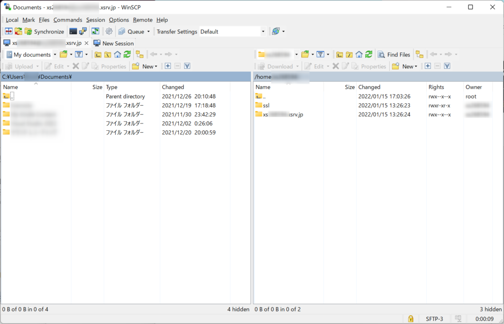 WinSCP ログイン