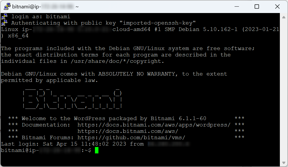 PuTTY SSH ログイン