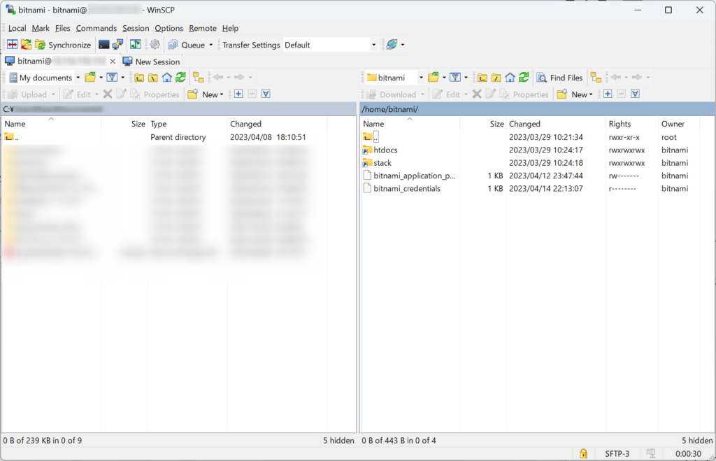 WinSCP ログイン