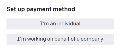 ChatGPT Set up payment method
