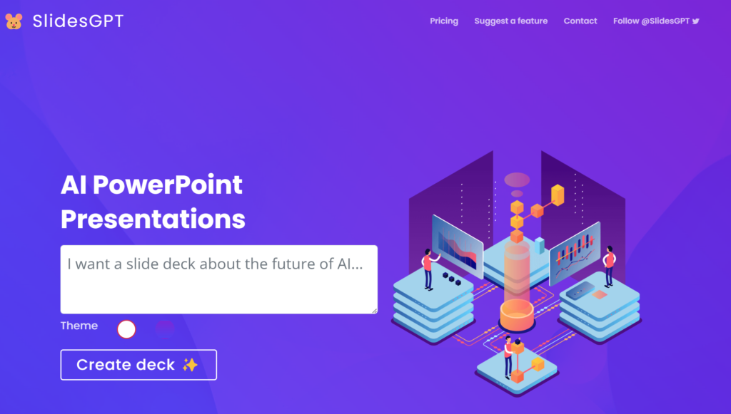 SlidesGPT Create deck
